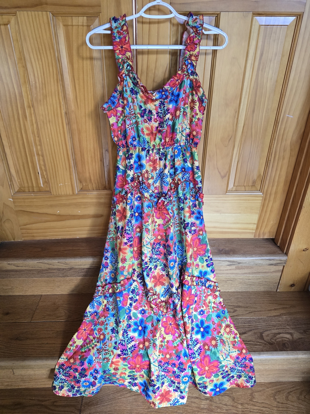 Floral Multicolor Maxi Sundress - Sleeveless Summer Dress